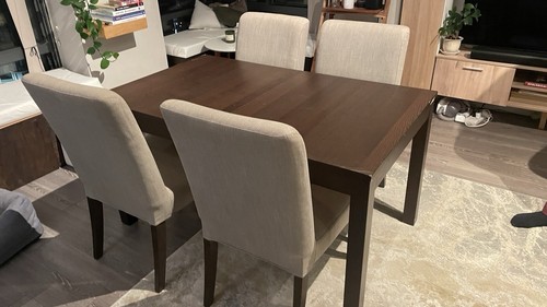 Ikea extendable dining set - dining,