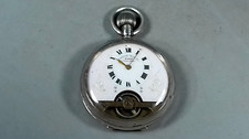 ANTIQUE SILVER SUPERIOR QUALITY POCKET WATCH 1913 HEBDOMAS STERLING