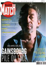 PARIS MATCH A LA UNE 15 H GAISBOURG 30 ANS DEJA PILE OU FACE