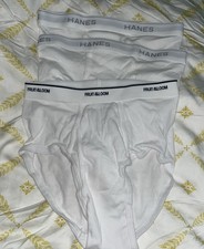1 Fruit Of The Loom CLASSIC BRIEFS Full Rise 100% Cotton Solid 2 Hanes Size Med