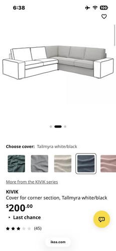 Ikea kivik cover for corner - kivik,