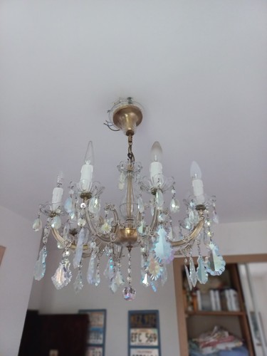 Lustre pampilles cristal - ,