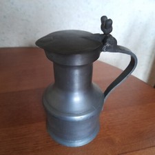 Pewter Jug/Pitcher, Acorn Pattern, France, Vintage, Very Good Condition.