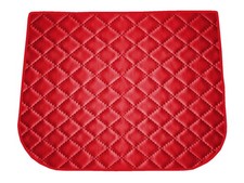 Matelassé Cuir artificiel ROUGE Tapis coffre pour Jaguar XJ40 1986-1994