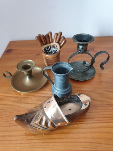Lot cinq objets anciens 1 - de,