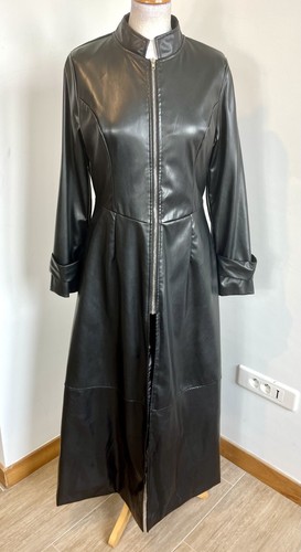 Manteau long t40 simili - t40, noir