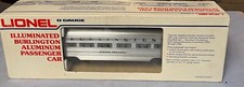 Lionel 6-9580 O gauge Burlington Aluminum "Silver Veranda" Observation Car C7