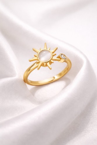 Bague spinner soleil anti - bague,