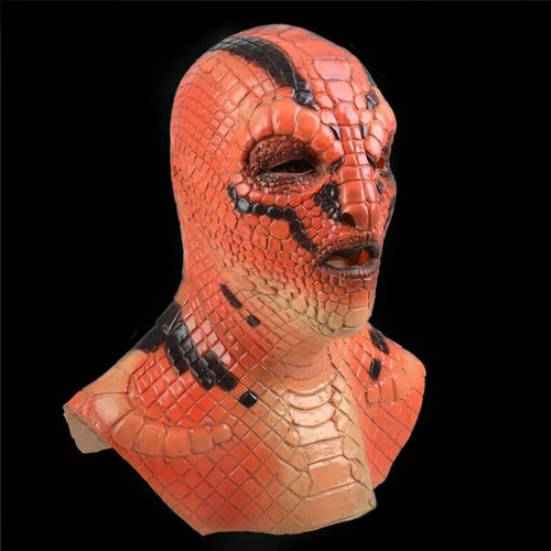 Masque reptilien rouge