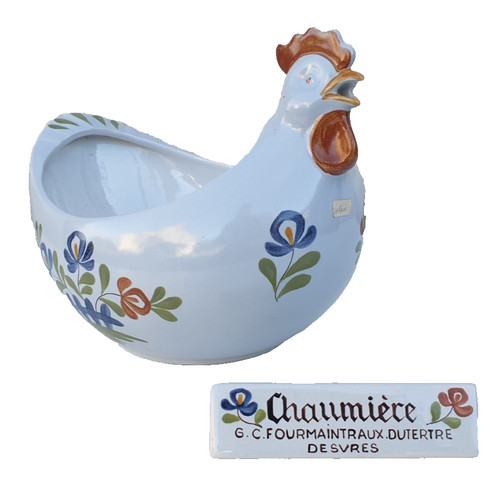 Poule présentoir faïence - présentoir,