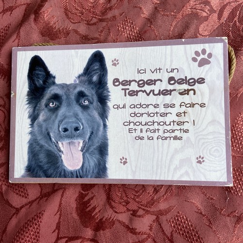 Plaque bois berger - plaque,