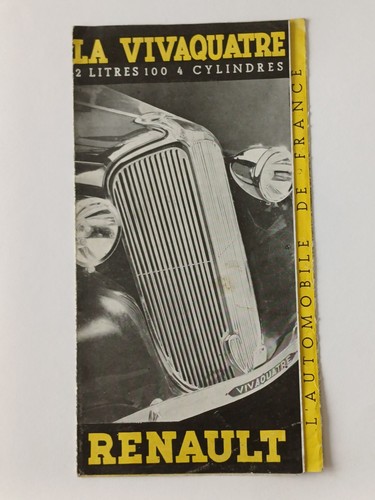 Dépliant vintage renault - vintage,