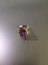 Bague Or Et Améthyste Vintage