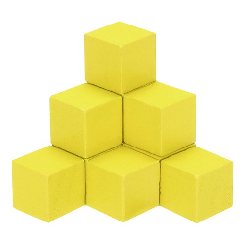 50pcs cubes bois naturel - 50pcs,