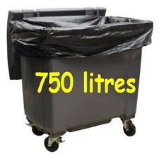 SAC POUBELLE POUBELLE HOUSSE POUR CONTENEUR 750 L CARTON de 50 SACS