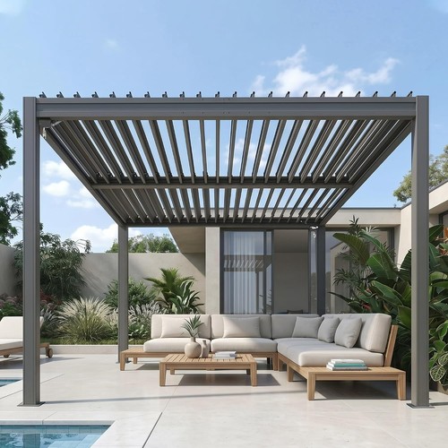 Domi 10x12ft metal louvered - 10x12ft,