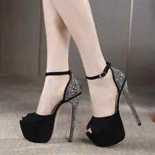 Fashion Crystal Rhinestone Silk Sandals Sexy Stripper Heels Wedding Shoes Pumps