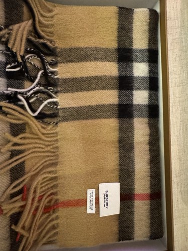 écharpe burberry beige - beige, 100%