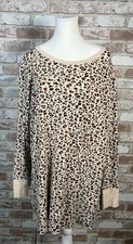 Victorias Secret LEOPARD THERMAL  Sleepshirt Night Gown Pajamas Sz XL
