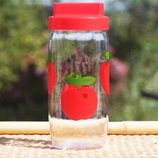 Vintage Henkel Glass Pot Apple Decor Red Cap 750ml