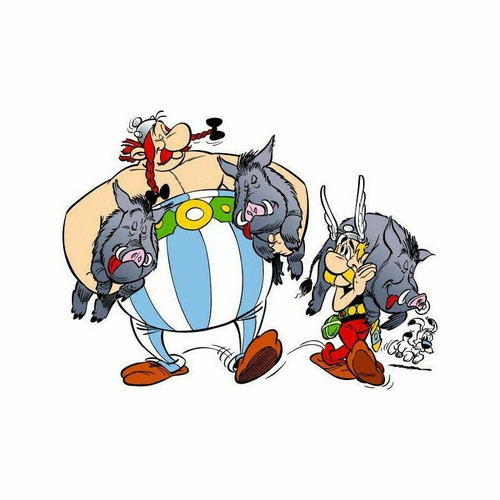 Plaque métal astérix et - métal,