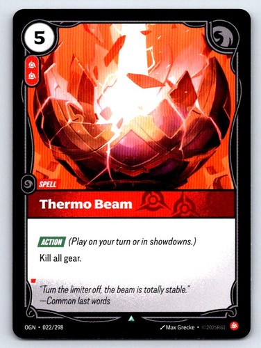 Thermo beam uncommon origins - thermo,