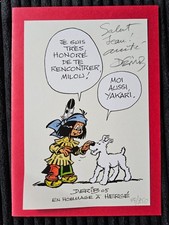 Tintin - Dédicace de Derib  Numérotée lors des 20 ans des Amis de Hergé