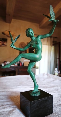 Sculpture art déco signé - art,