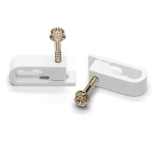 Coax Cable Clips - White -10