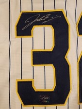 Jacob Misiorowski Autographed Milwaukee Pinstripe Replica Jersey PROVA COA