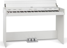 Clavier Piano Numérique Synthes 88 Touches à Dynamique 20 Sons USB Pédale Blanc