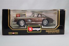 LJ966 BURAGO DIAMOND 3015 1/18 1:18 1954 Mercedes Benz 300SL Brown Car