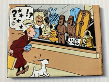 TINTIN PIXI magnet plaque émaillée oreille cassée fétiche arumbaya hergé