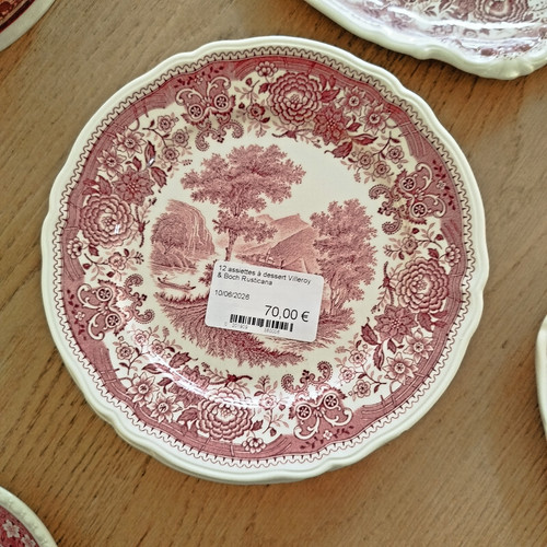 Assiettes plates dessert - 12,