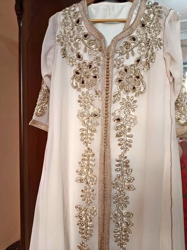 Algerian kaftan takchita white - kaftan,