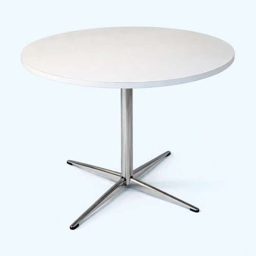 Table ronde blanche pied
