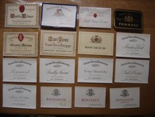 LOT OF BURGUNDY labels for wine bottles WINE LABEL Moingeon Fromageot