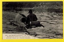 Old postcard SPORT CANOE AUTOMOBILE type HYDROPLANE RICOCHET ANTOINETTE boat glider 