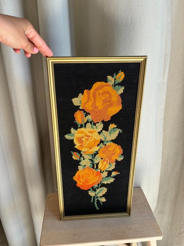 Canevas cadre vintage roses - vintage,