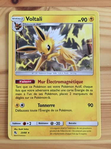 Carte pokémon rare - rare, voltali