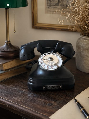 Téléphone ancien cadran - téléphone,