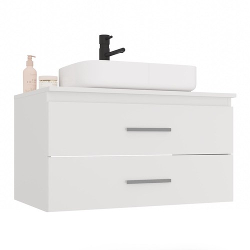 Meuble lavabo mural blanc nel - mural,