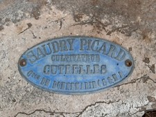 Ancienne plaque ovale de