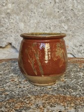 Antique Small Glazed Terracotta Pot & Folk Art - Pottery