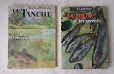 LOT 2 LIVRES ANCIENS  LA TANCHE 1952 , LA TRUITE 1959 (pêche)