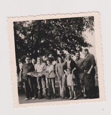 Group Photo Friends Family Nice Catch Carp Fishing Vintage ?