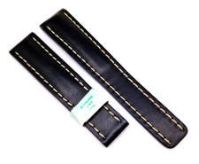 Bracelet Montre 24mm Noir Cuir