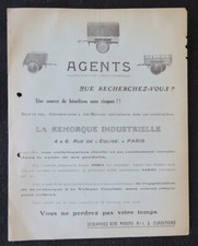 Publicité REMORQUE INDUSTRIELLE PARIS automobile