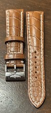 Breitling Crocodile Strap 24m X 20m. OEM Tan Old Style Buckle