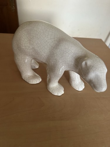 Ours blanc céramique - blanc, en
